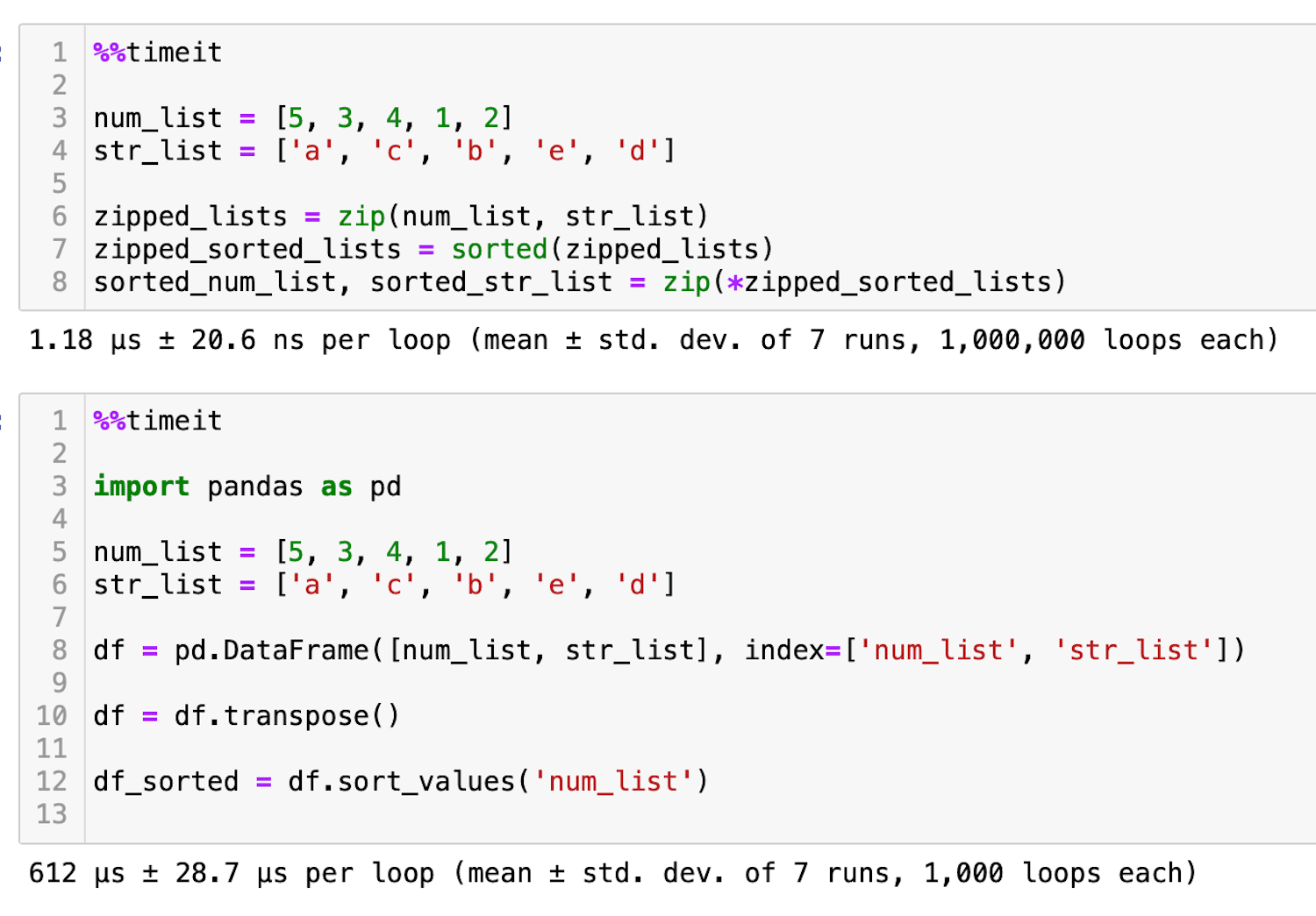 【python基礎】複数のリストの順番を同時にソート（並び替え）する方法 3pysci 6188