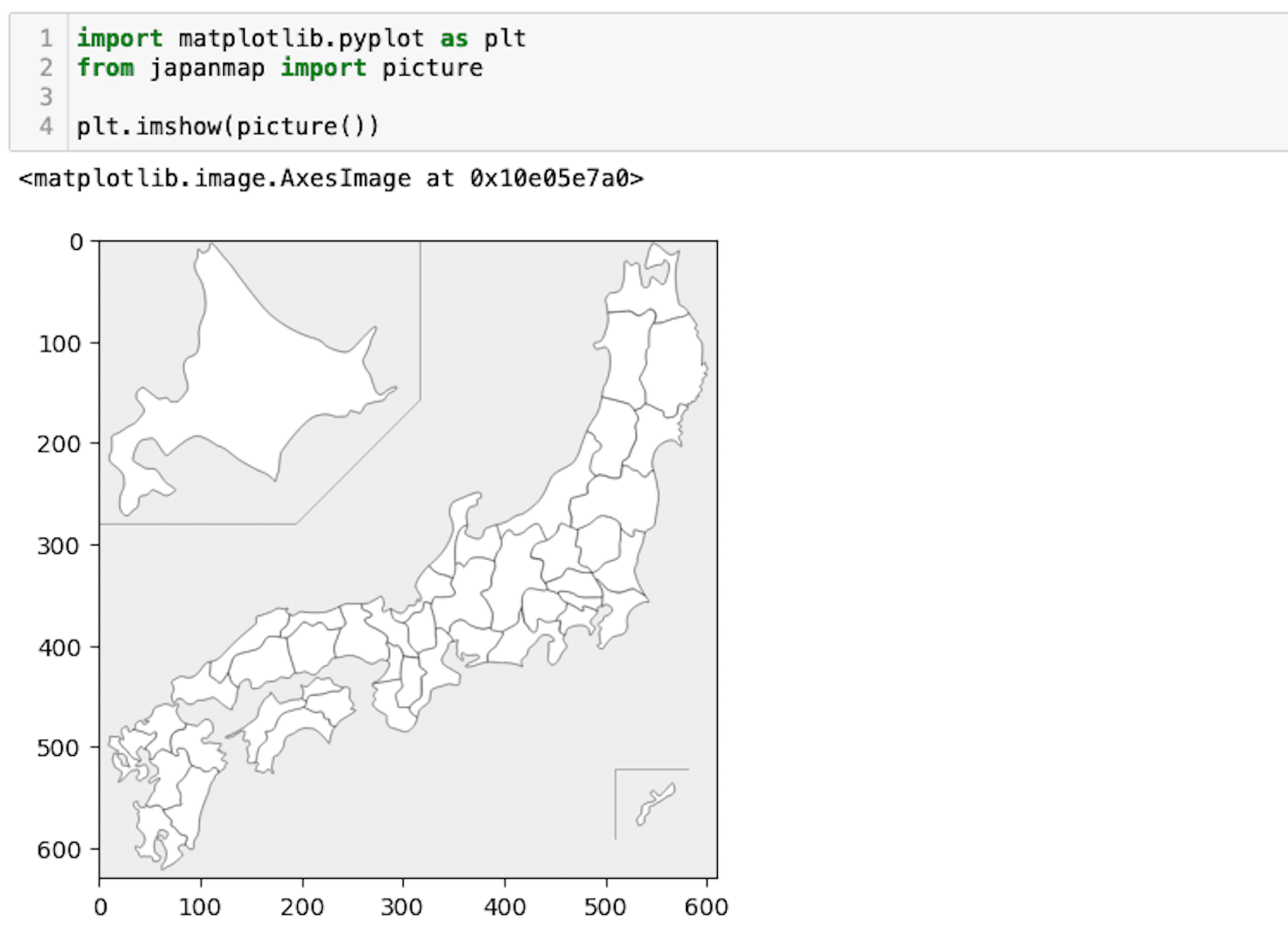 【matplotlib】日本地図を表示するライブラリjapanmap[Python] | 3PySci